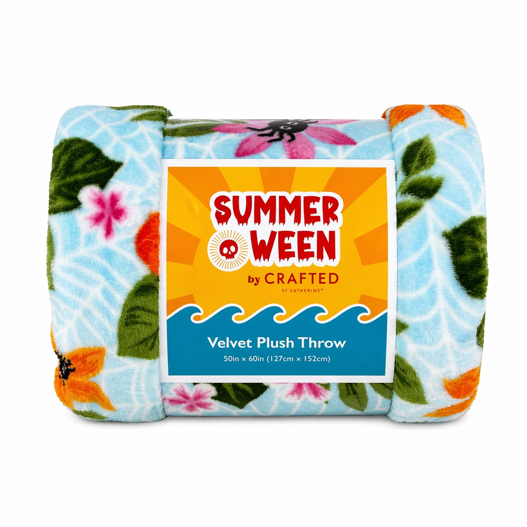 Summerween Oversize Super Soft Plush Throw Blankets, Summer Patio Pool Halloween Throws, RETIREMENT GHOST