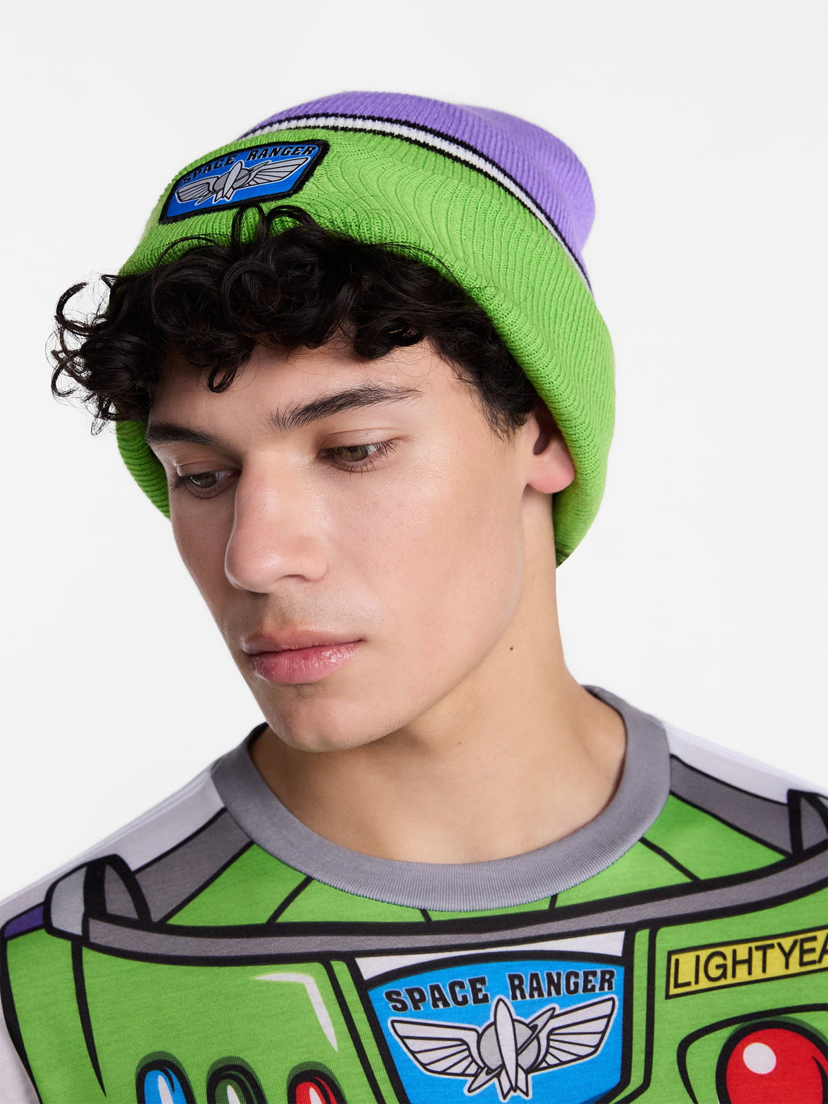 Toy Story Men’s Woody Cosplay Graphic Tee and Beanie Set, 2 Piece, Sizes XS-3XL