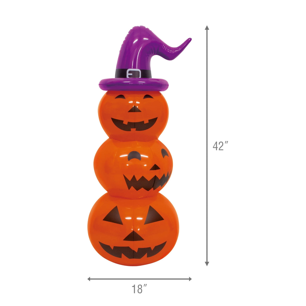 Blow-Up Pumpkin Stack Yard Inflatable, Orange and Purple, 3.5', Halloween by Way To Celebrate