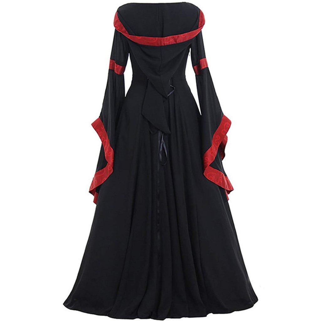 Halloween Costumes for Women 2022 Women's Medieval Dress Plus Size Irish Medieval Ball Gown Halloween Costume for Women Flare Sleeve Floor Length Dress