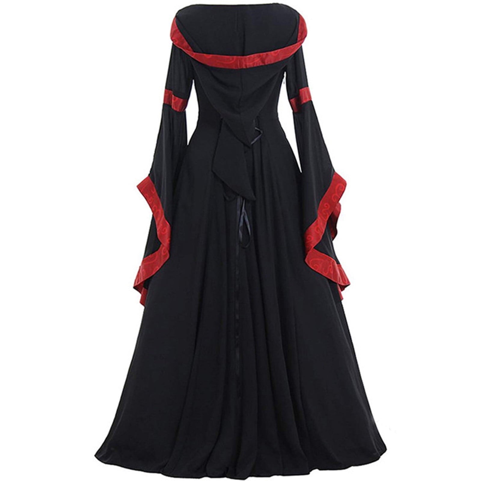 Halloween Costumes for Women 2022 Women's Medieval Dress Plus Size Irish Medieval Ball Gown Halloween Costume for Women Flare Sleeve Floor Length Dress