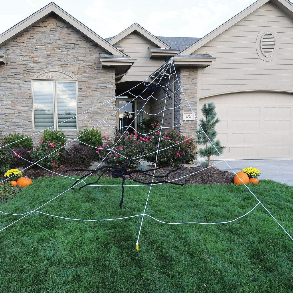 Mega Spiderweb Decoration, White, 23' x 19', Halloween by Way To Celebrate