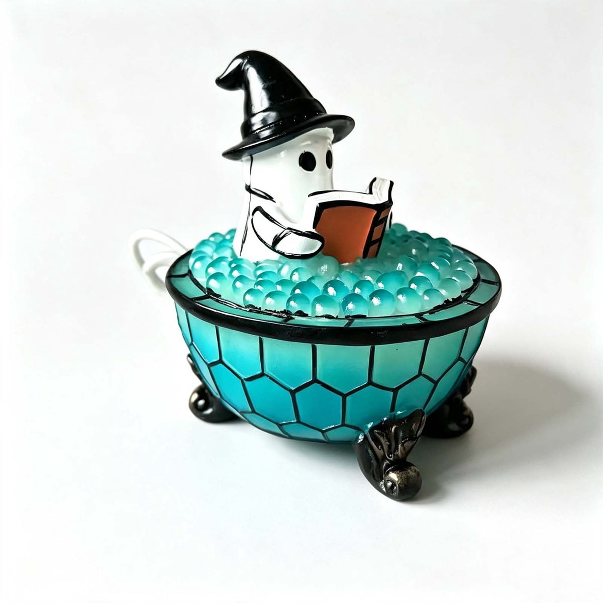 Diceymbol Halloween Decorations and Fall Decor, Halloween Venue Decoration Ghost Props LED Illuminated Ghost Decorations for Tabletop, Mantel, Shelf Indoor Outdoor 9.05 inch