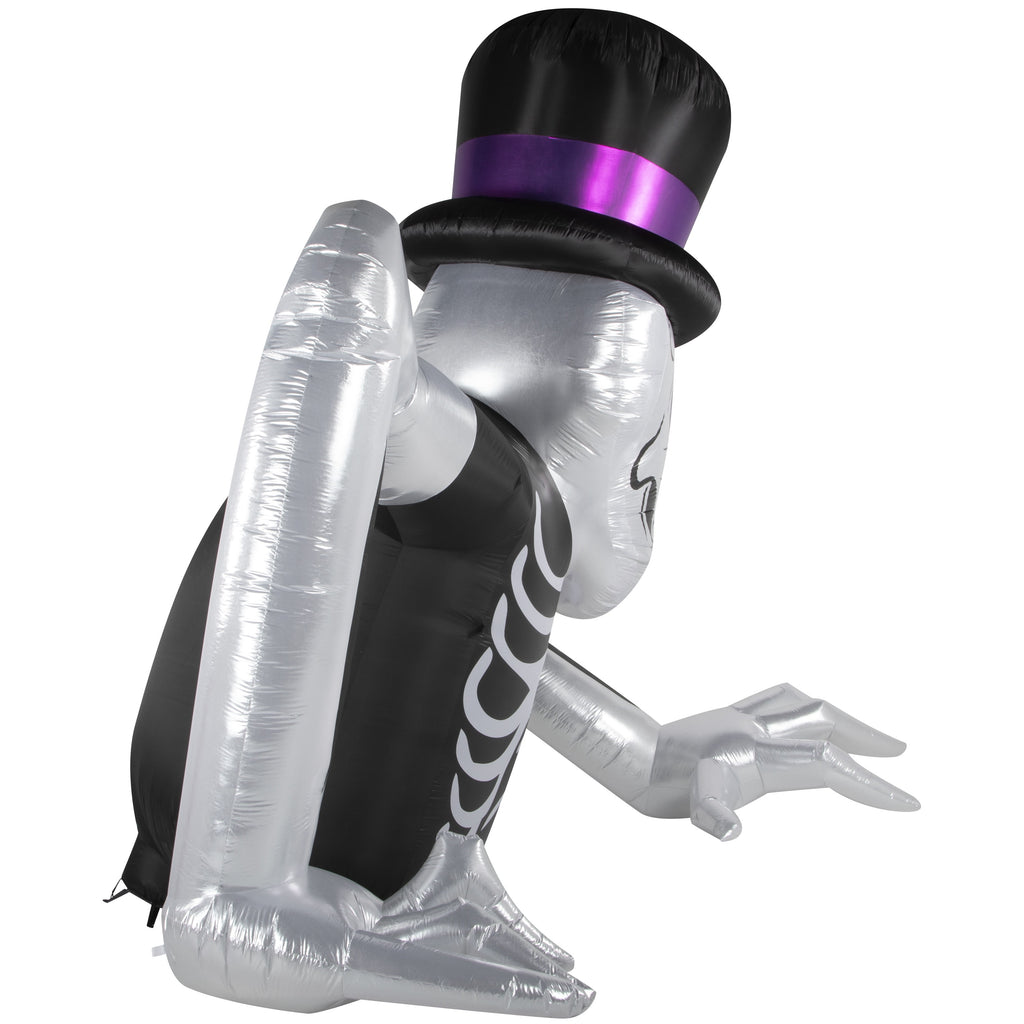 Airblown Halloween Light-Lightshow Mixed Media-Grave Crawler-Skeleton w/Top Hat-Colossal