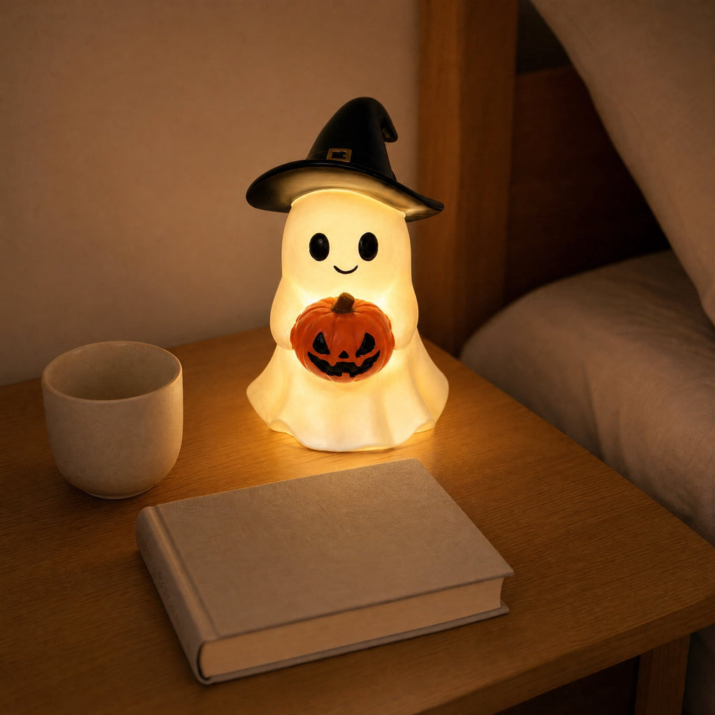 Halloween Decorations, Ghost Resin Crafts Ornaments, Alloween Decoration for Porch Yard Patio Indoor Decor Fall Autumn Home Shelf Mantel Ornament