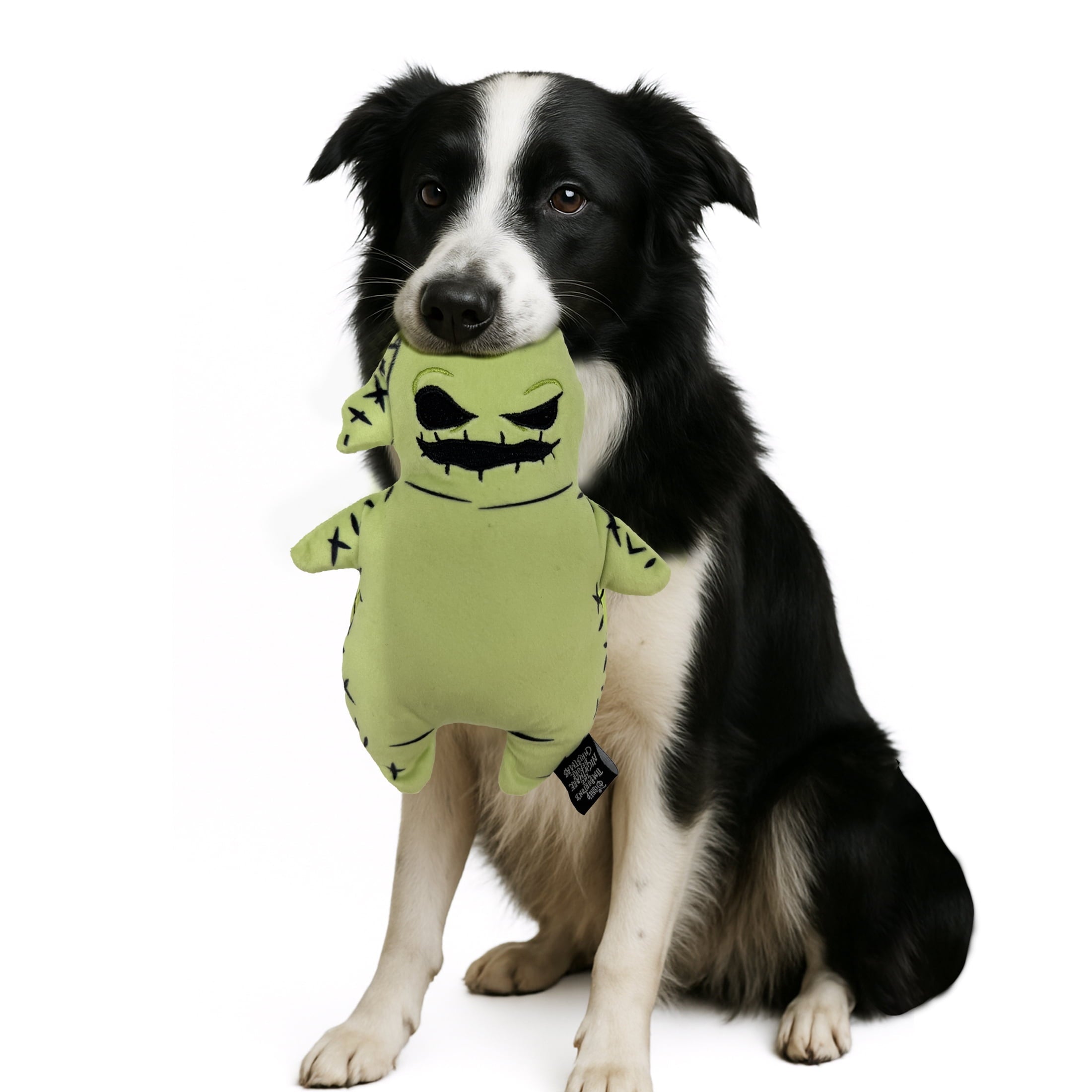 Disney Halloween Dog Toy, Nightmare before Christmas, Zero, Plush, Squeaky, Black & White, 8.66"