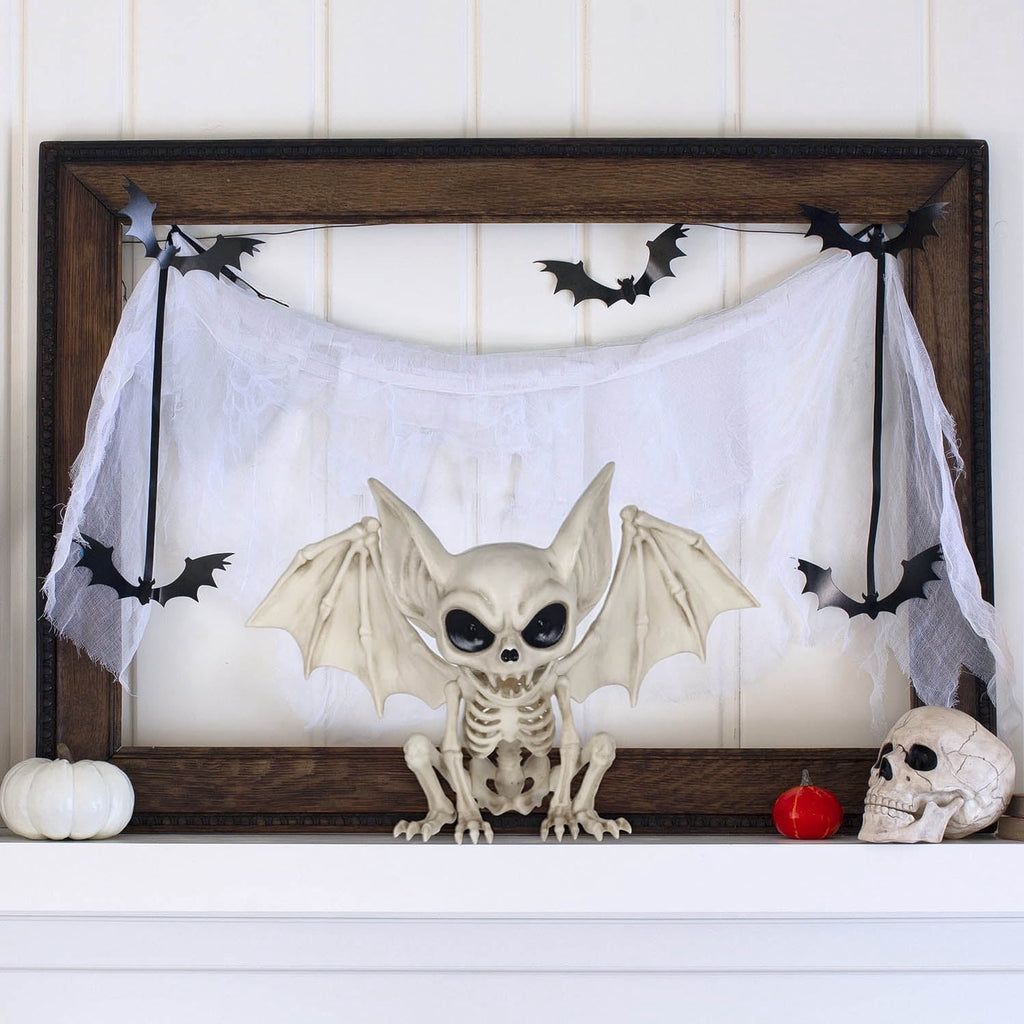 Faux Skeleton Vampire Bat Decoration, 4.5", Halloween by Way To Celebrate