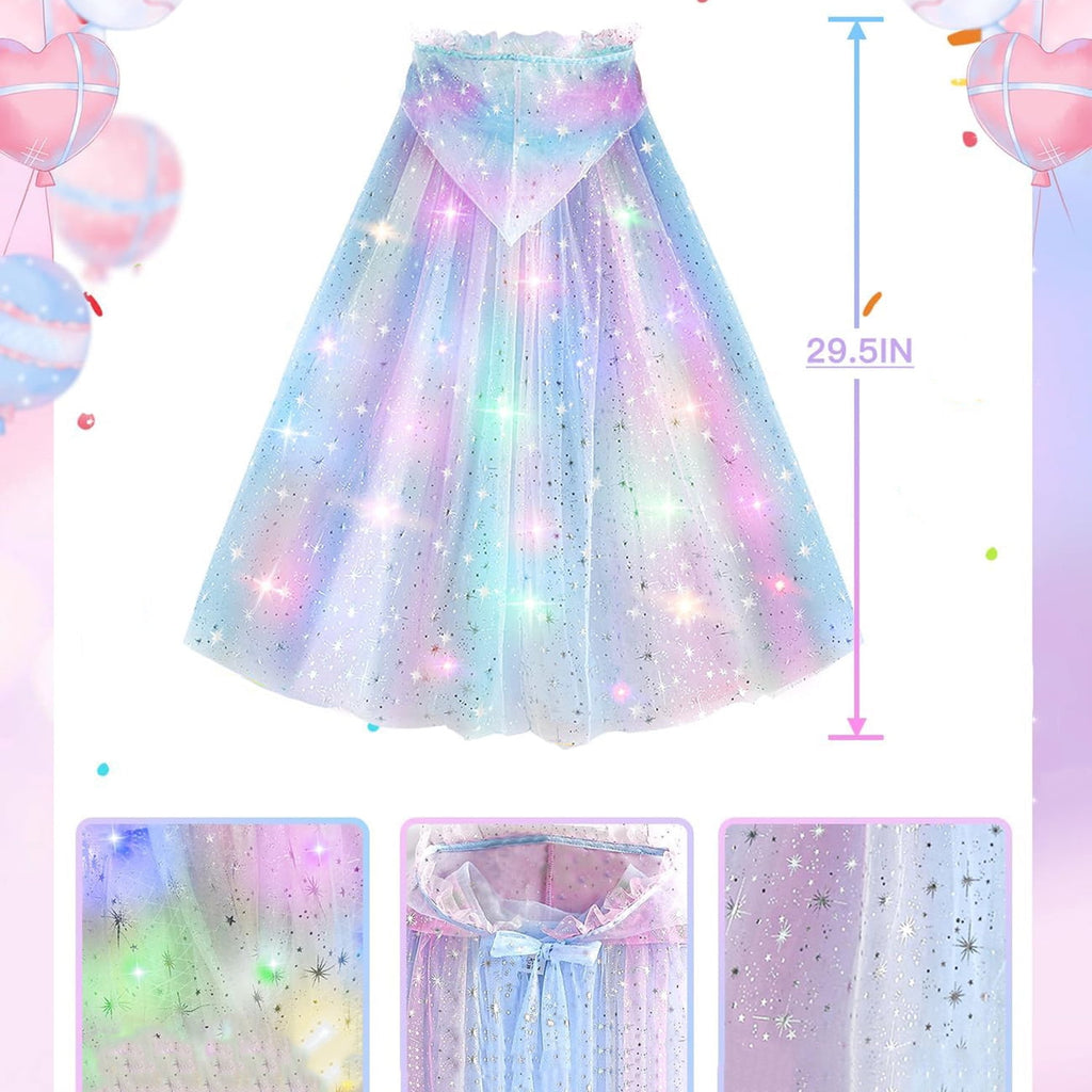 Princess Dress Up for Girls 4-6, Light Up Princess Toys for Toddlers Age 3 4 5 6