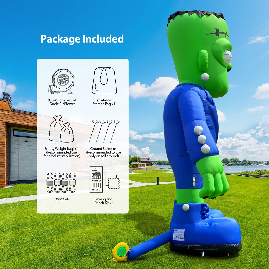 Wellcomer 20ft Giant Inflatable Frankenstein with Blower - Halloween Outdoor Decor