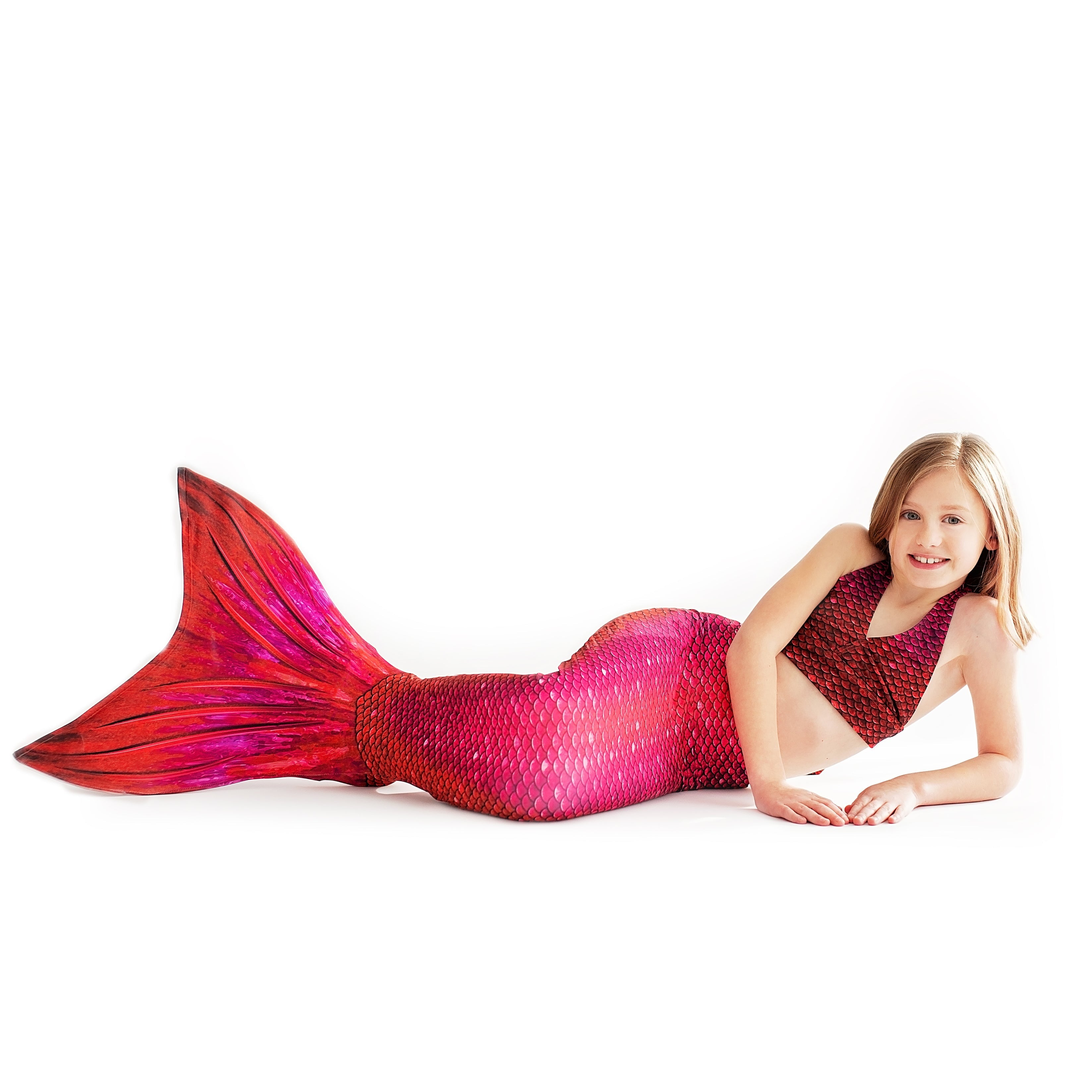 Sun Tail Mermaid Blue Lagoon Tail Skin, Size Child Extra Large (Monofin Not included) for Girls