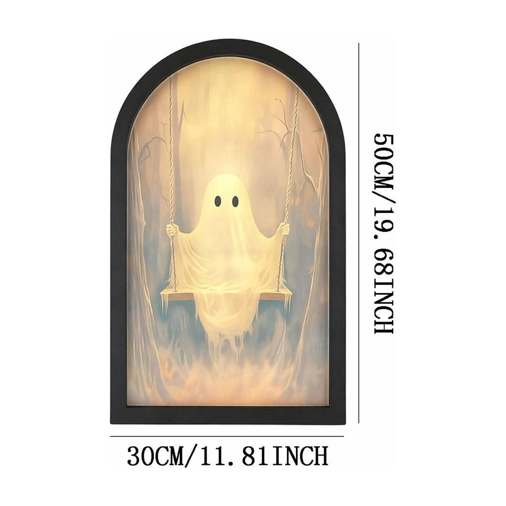 Clearance Martha Ghost Mirror! Halloween Decorations Indoor Gifts, LED Ghost Mirror Hologram,Spooky Gothic Decor,Haunted Mirror Halloween Decorations,Vintage Wall Decor for Living Room Fireplace