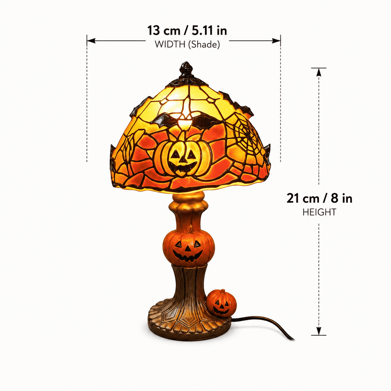 Diceymbol Halloween Decorations and Fall Decor, Halloween Venue Decoration Ghost Props LED Illuminated Ghost Decorations for Tabletop, Mantel, Shelf Indoor Outdoor 9.05 inch