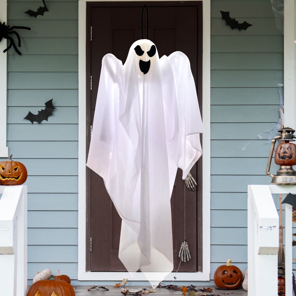 Joyfy 3 Pack Halloween Hanging Ghosts Decorations,27.5" Cute Scary Flying Ghosts Outdoor Hanging Halloween Decorations Yard Decorations