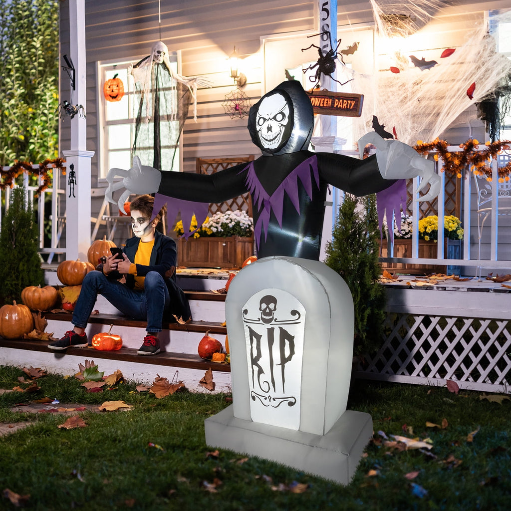 UBesGoo Inflatable Halloween Decoration 6 FT Reaper for Halloween Party Outdoor, Yard, Garden, Lawn Decorations