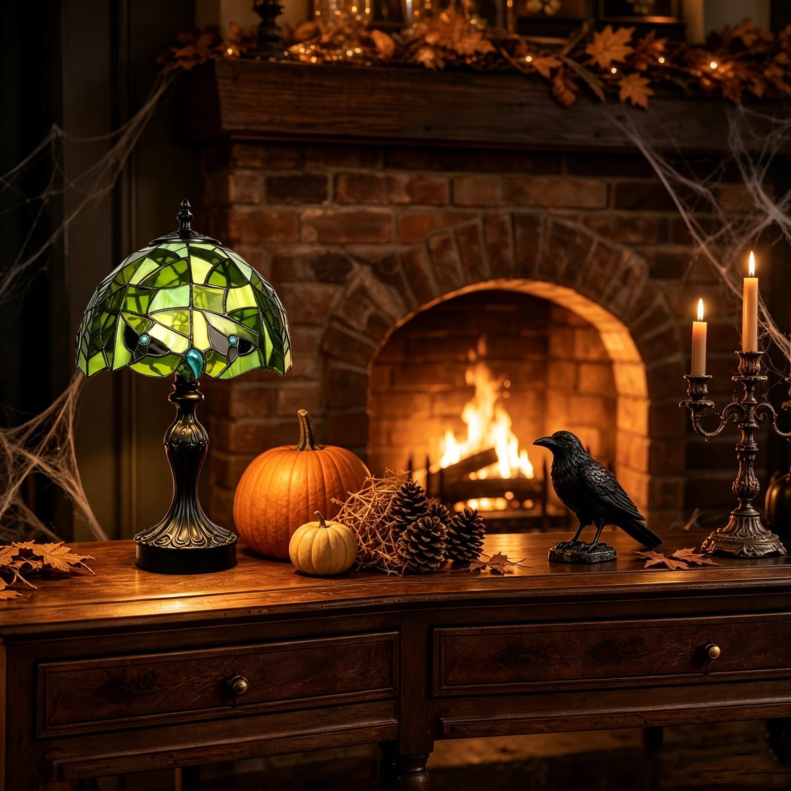 Halloween Decor Witch Hat Lamp, LED Halloween Night Light, Halloween Decorations Indoor, Witchy Decor for Shelf Mantel Table, Gothic Home Decoration