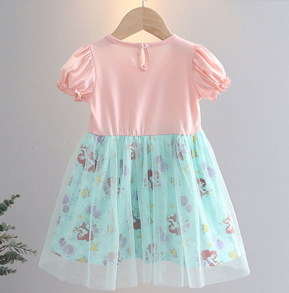 WIBACKER 1-6T Toddler Kid Baby Girls Fancy Party Puff Sleeve Princess Dress Cosplay Costume Dress Up