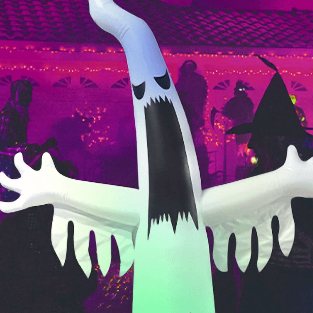 Wick's Outdoor Living/Self Inflatable 7.6FT Inflatable Ghost Halloween Decoration with Lights and Remote