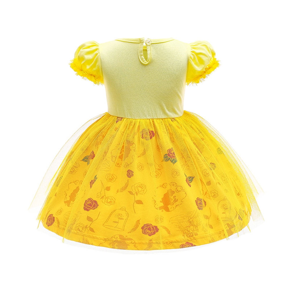 WIBACKER 1-6T Toddler Kid Baby Girls Fancy Party Puff Sleeve Princess Dress Cosplay Costume Dress Up