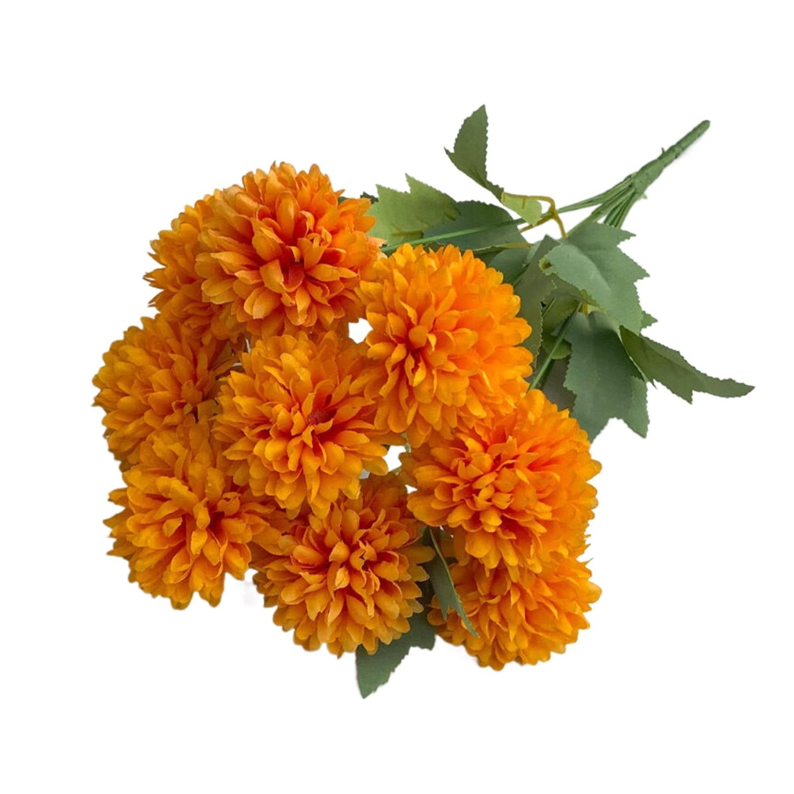 Fall Outside Decor Simulation 6-Head Chrysanthemum Bouquet Autumn Edition - Sapphire Blue Fake Flowers For Outdoors Fall Door Decor Faux Pumpkins For Outdoor For Fall Decor
