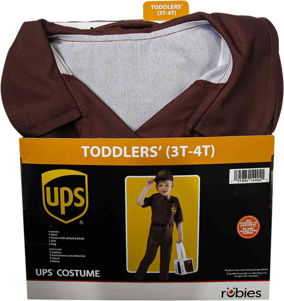 UPS Halloween Costume for Children, Boy's Size S (6/7), by Rubies