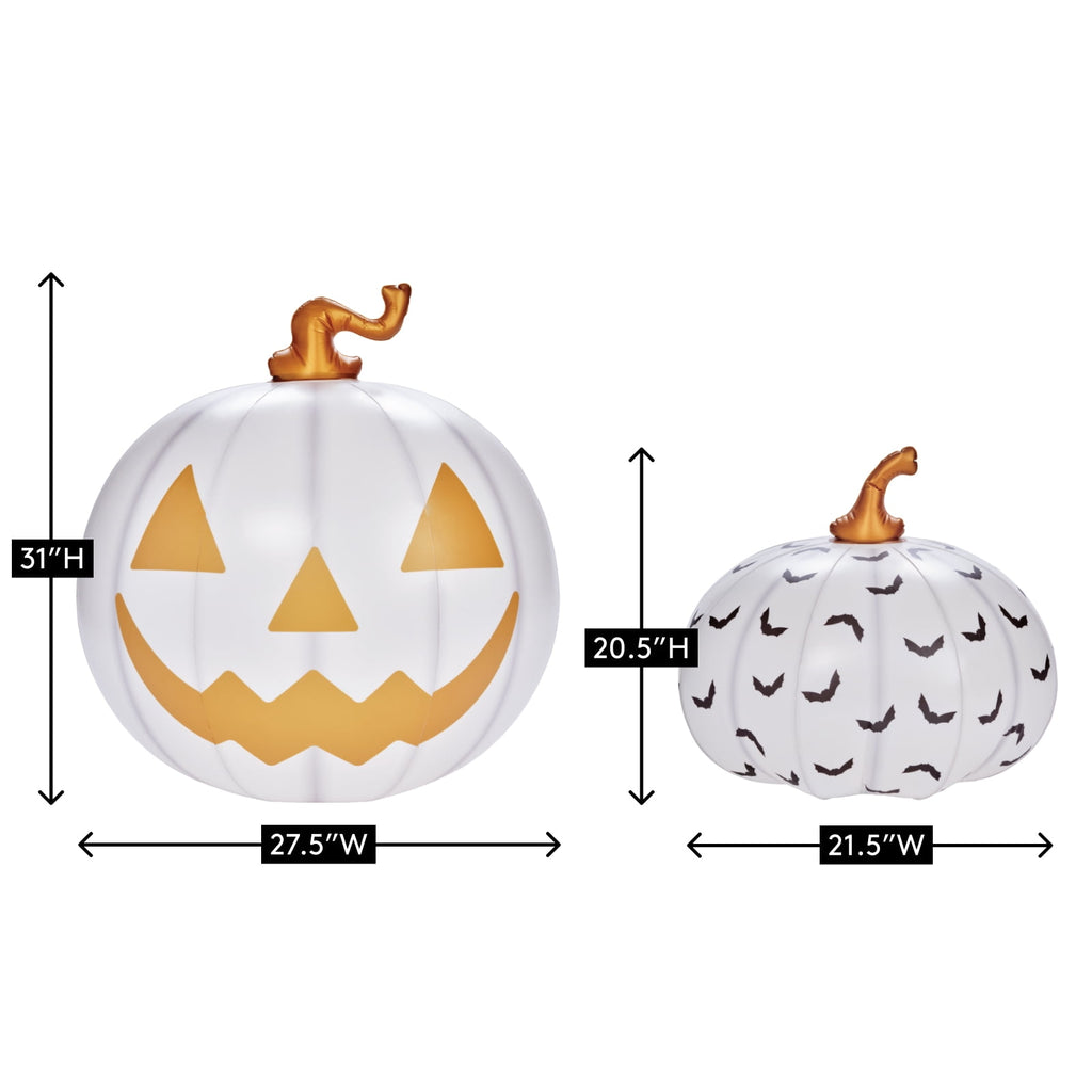 FUNBOY Inflatable Pumpkin Halloween Decorations Outdoor, 2-Pack