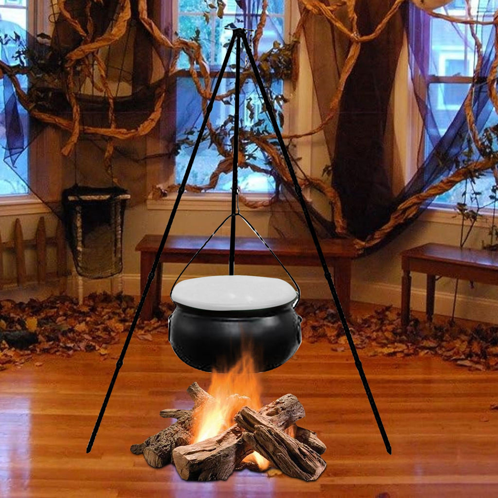 Muecwrye Halloween Decorations Outdoor, Halloween Clearance! Halloween Witches Cauldron with Lights, DIY Bubbling Cauldron Set Decor for Home Porch Outside, Halloween Party Supplies( Without Tripod)