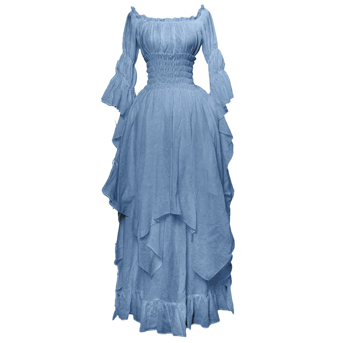 LYXSSBYX Maxi Dresses for Women Women's Long Sleeve Neck Dress Floor Length Cosplay Dress Plus Size Dress
