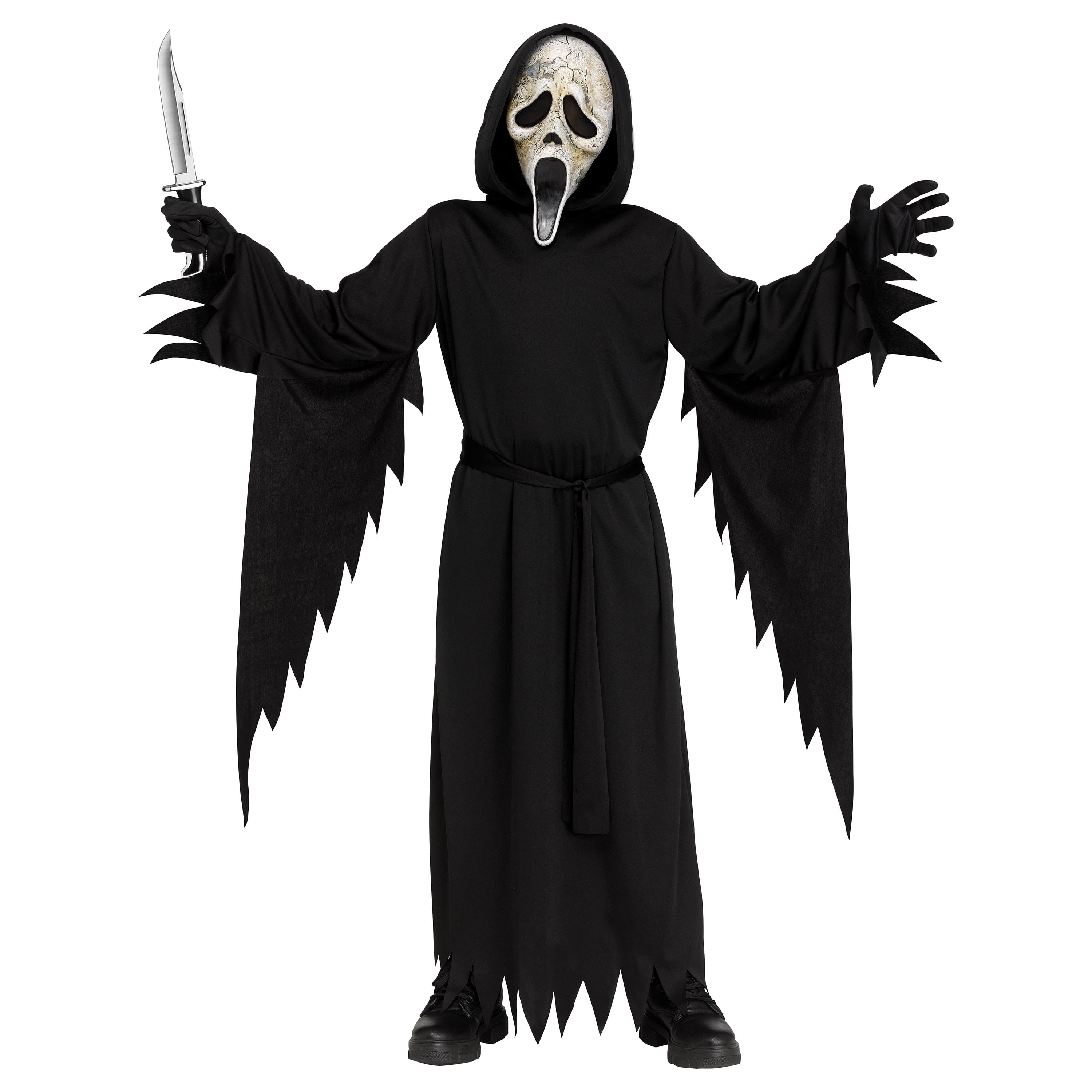 Aged Ghostface 2pc, Halloween Costume for Children, Boys Size L (10/12), by Fun World
