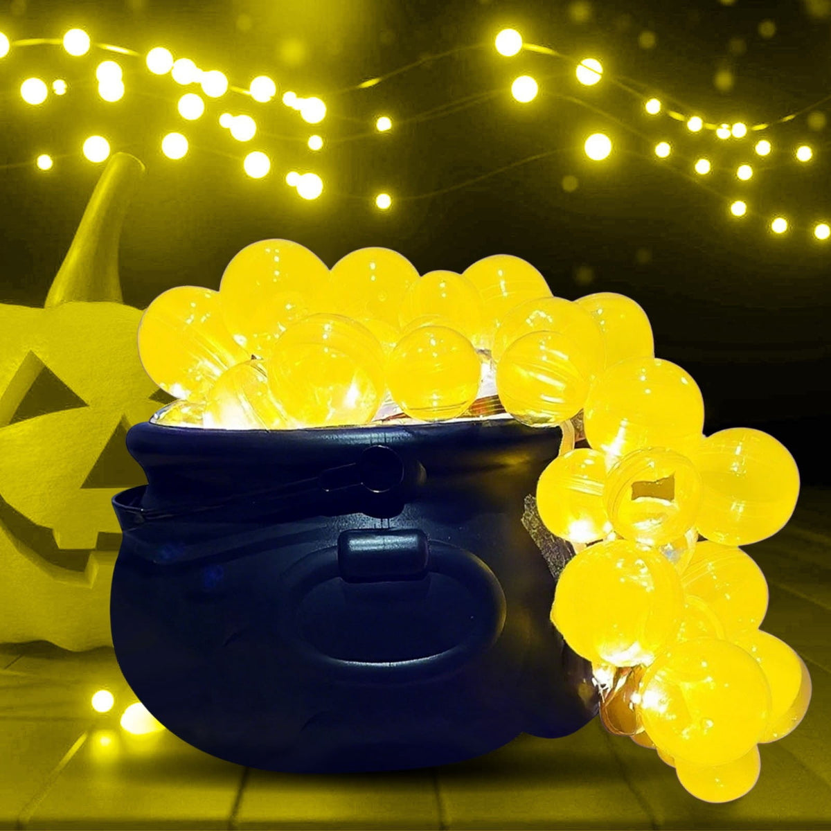 Muecwrye Halloween Decorations Outdoor, Halloween Clearance! Halloween Witches Cauldron with Lights, DIY Bubbling Cauldron Set Decor for Home Porch Outside, Halloween Party Supplies( Without Tripod)
