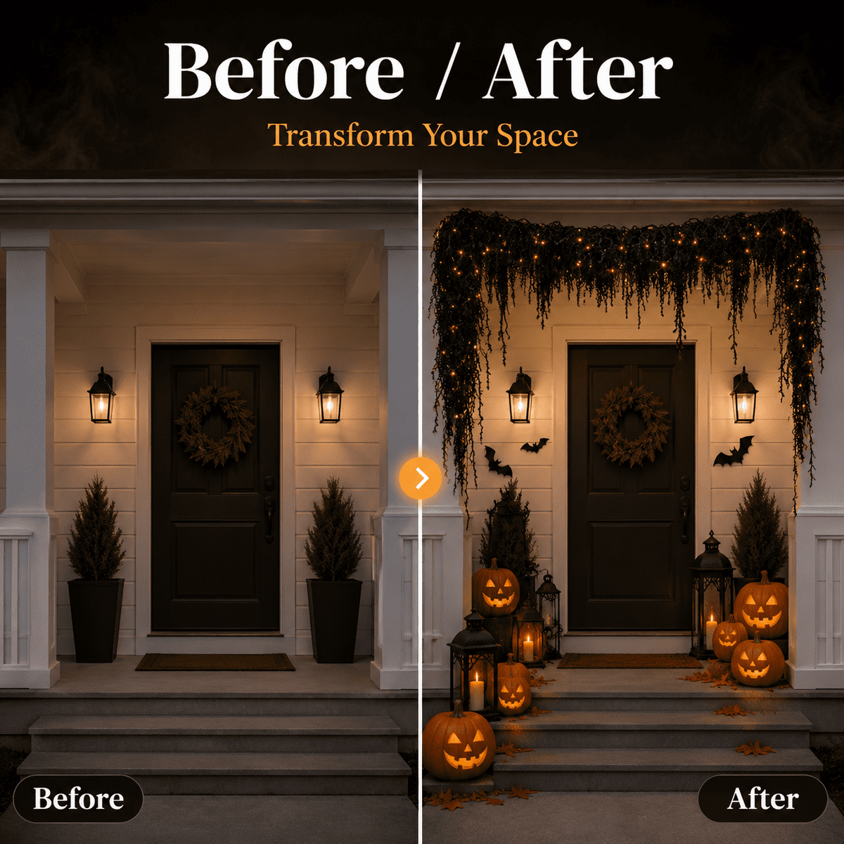 Diceymbol Halloween Decorations and Fall Decor, Halloween Venue Decoration Ghost Props LED Illuminated Ghost Decorations for Tabletop, Mantel, Shelf Indoor Outdoor 9.05 inch