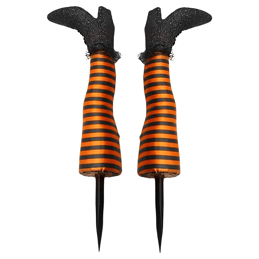 Halloween Decorations Outdoor Witch Legs Yard Stakes, 18.5" Witch Halloween Graveyard Lawn, Yard, Prop and Patio Decorations