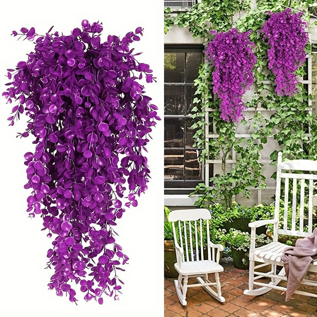 2-Pack Fake Hanging Plants, Faux Hanging Plant Artificial Greenery for Living Room Bedroom Boho Wall Shelf Indoor Outdoor Decor Artificial Hanging Plants