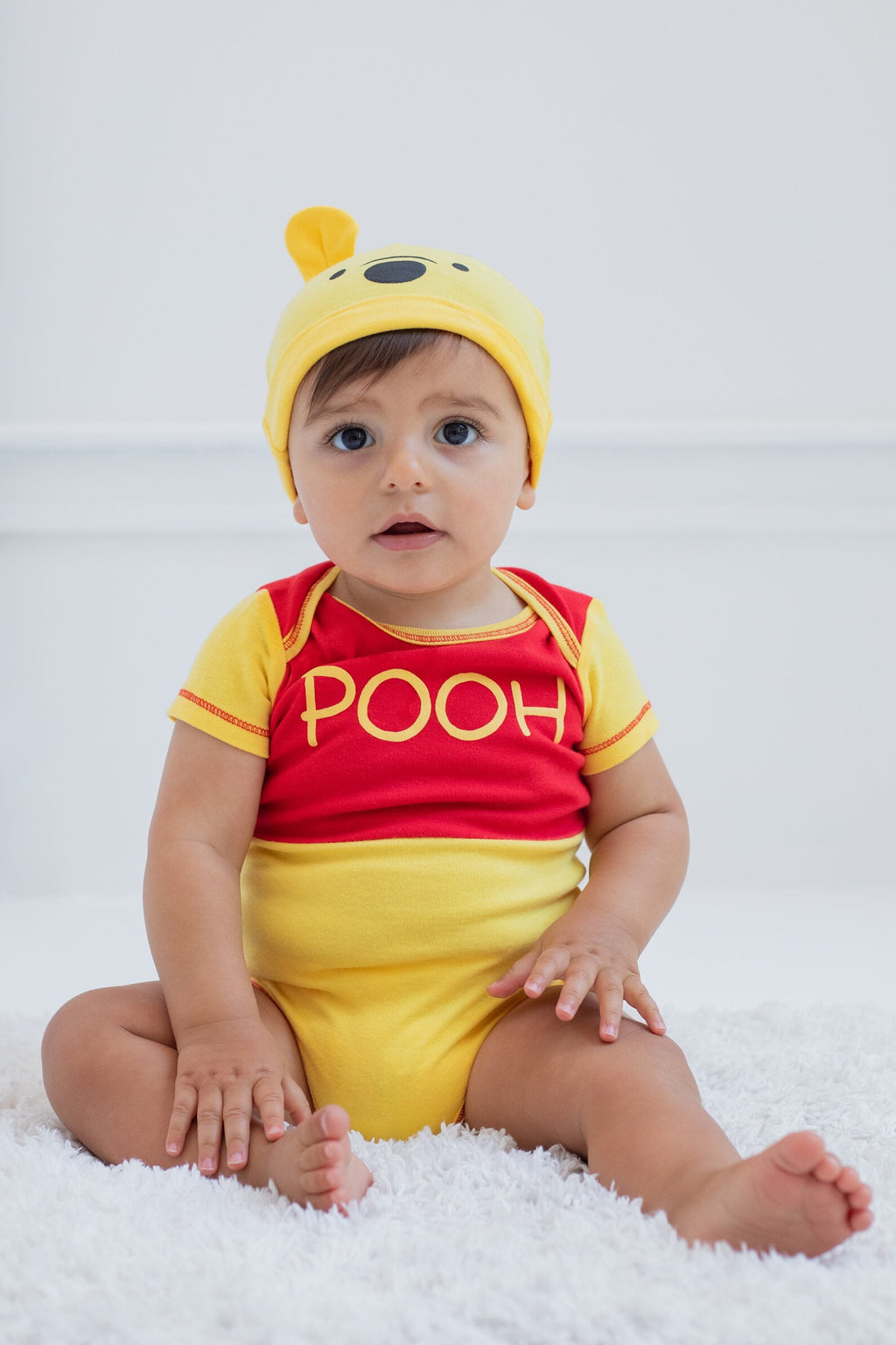 Disney Winnie the Pooh Baby Boy or Girl 2-Piece Cosplay Bodysuit and Hat Set Light Blue Eeyore
