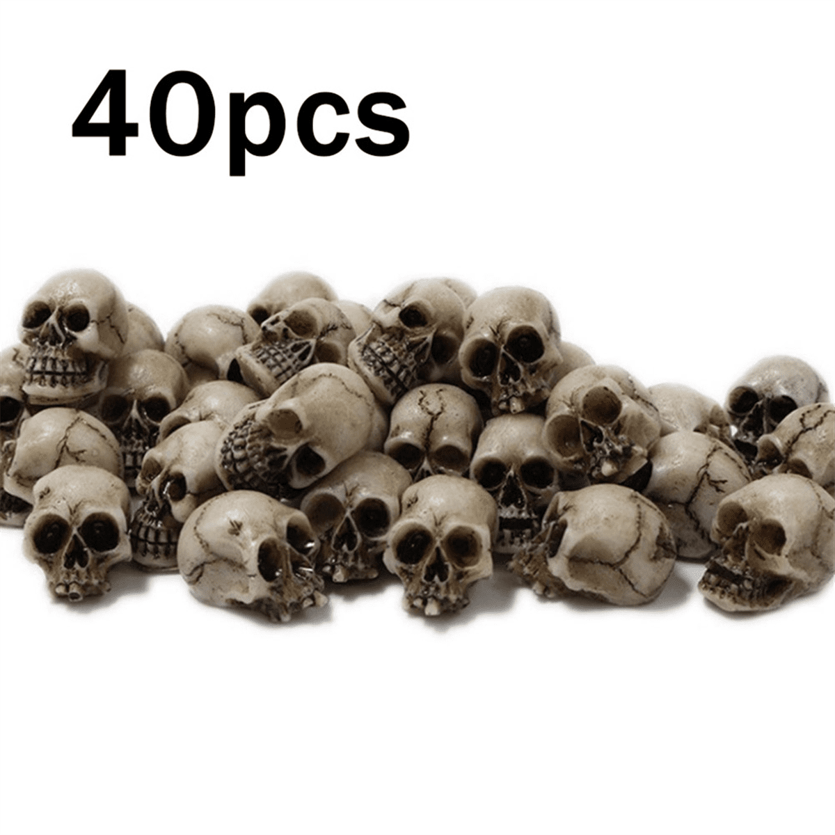 40Pcs Skulls Human Head Skull Realistic Skeleton Skulls for Halloween Table Decor