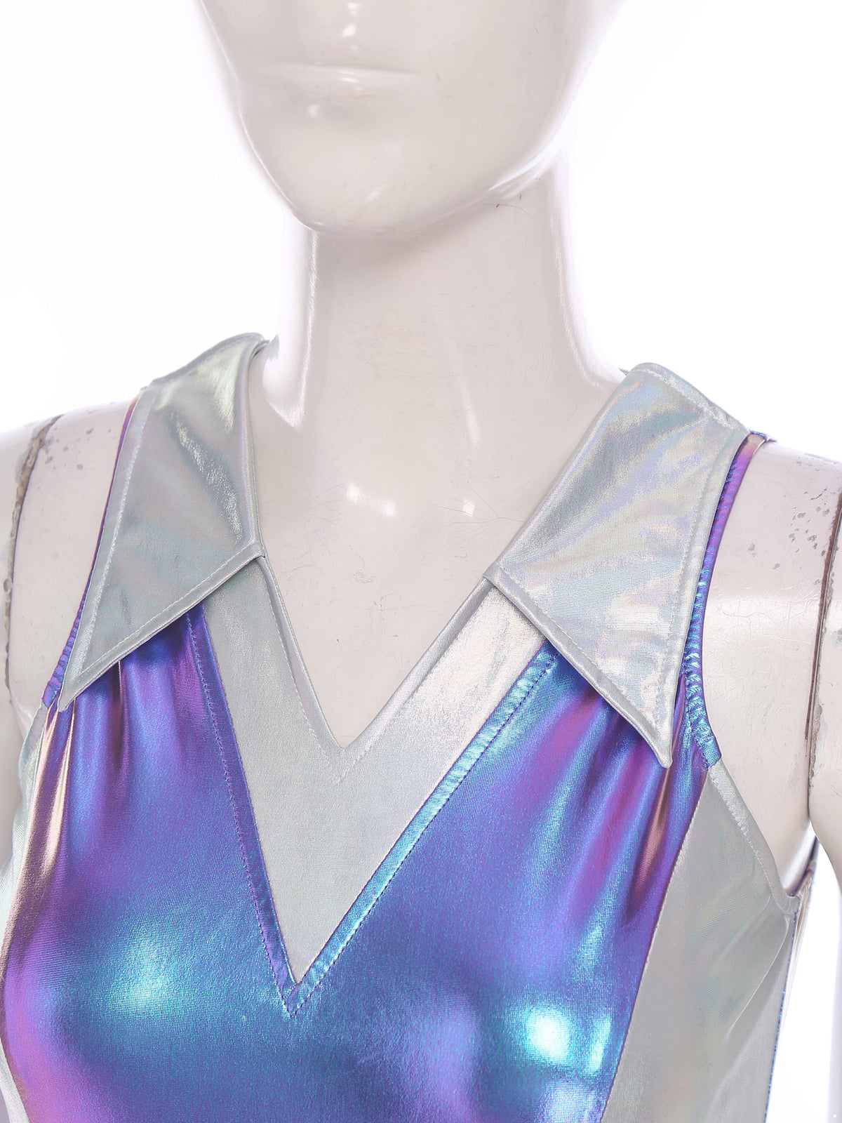 YiZYiF Womens 70s 80s Disco Costume Shiny Metallic Flared Pants Jumpsuit for Dance Party Halloween Gold S
