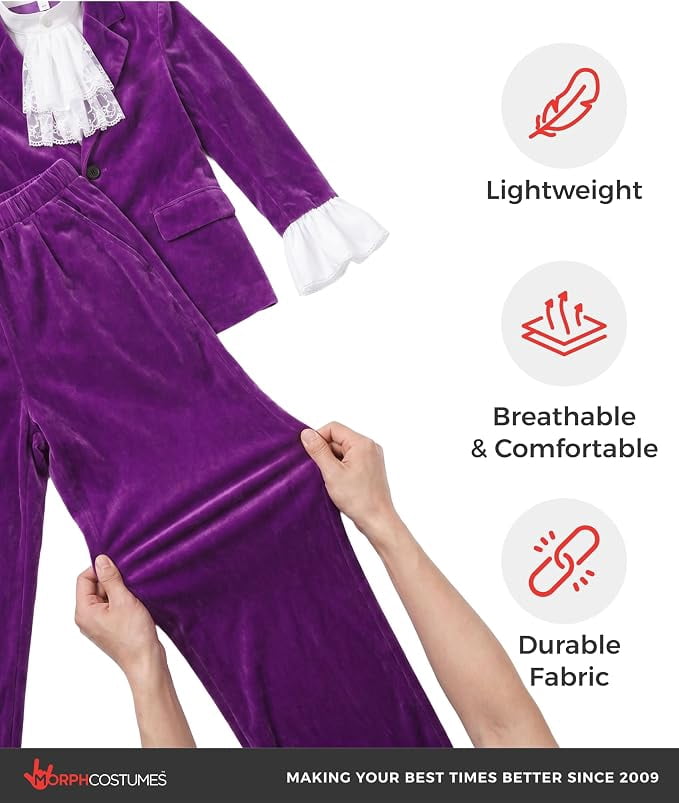 Fun Shack Mens 60s Purple Austin Powers Costume Adult Halloween Costumes Purple M