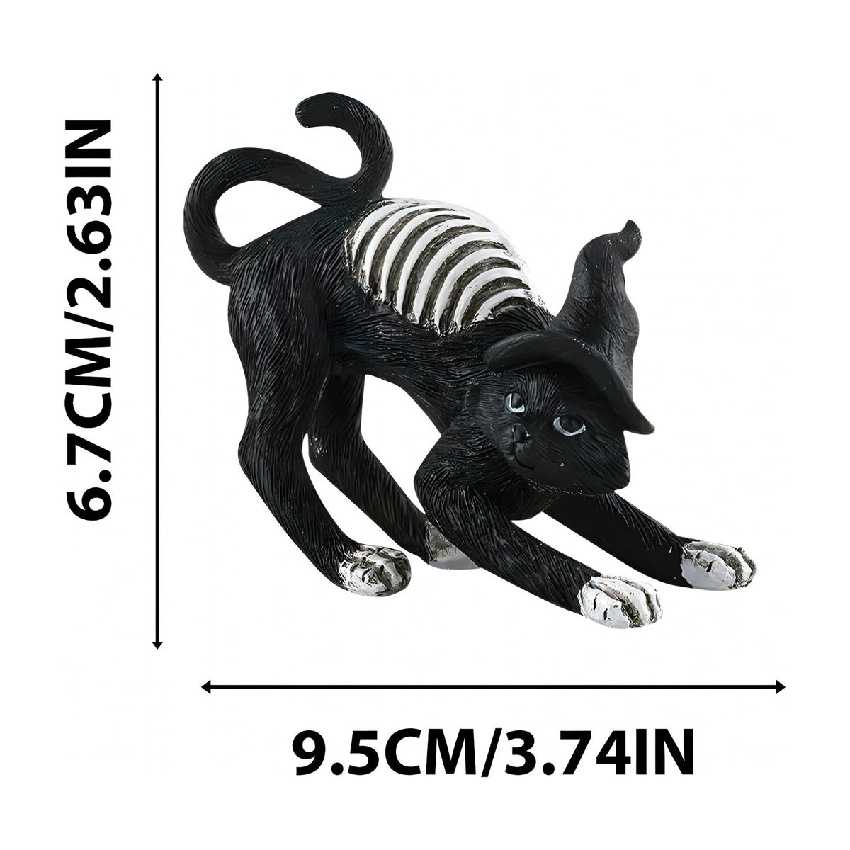 LAMIRO Black Cat Halloween Decorations,Spooky Tabletop Ornaments For Home Party,Gothic Themed Festival Decor,Indoor Outdoor Use,Easy To Display Centerpiece For Halloween Celebrations