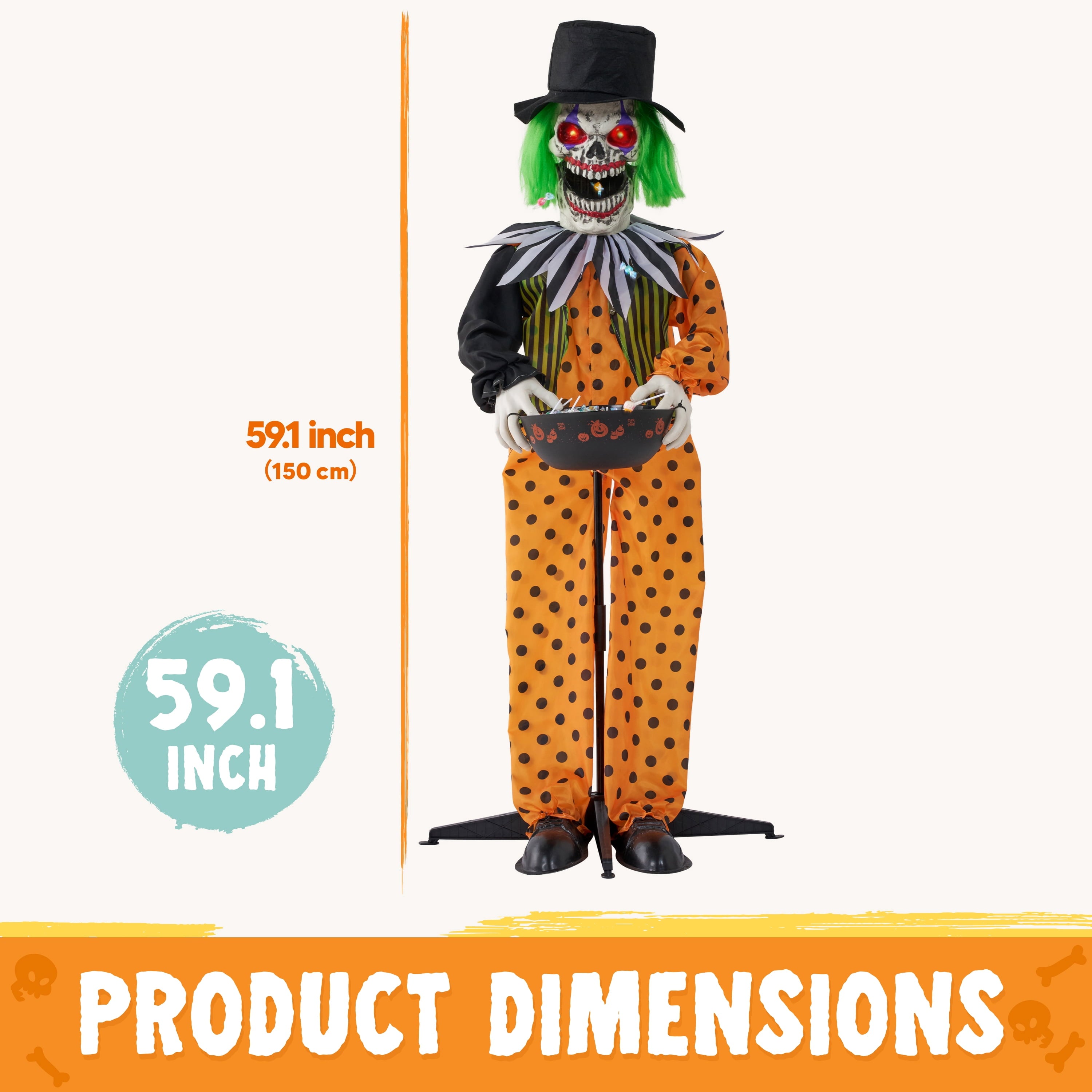 Joyfy 7.8 Ft(93.6 in) Halloween Grim Reaper Decorations Outdoor, Rotatable Flying Scream Scarecrow Skeleton Ghosts Decor for Graveyard Haunted House Props, Garden, Porch, Yard Lawn