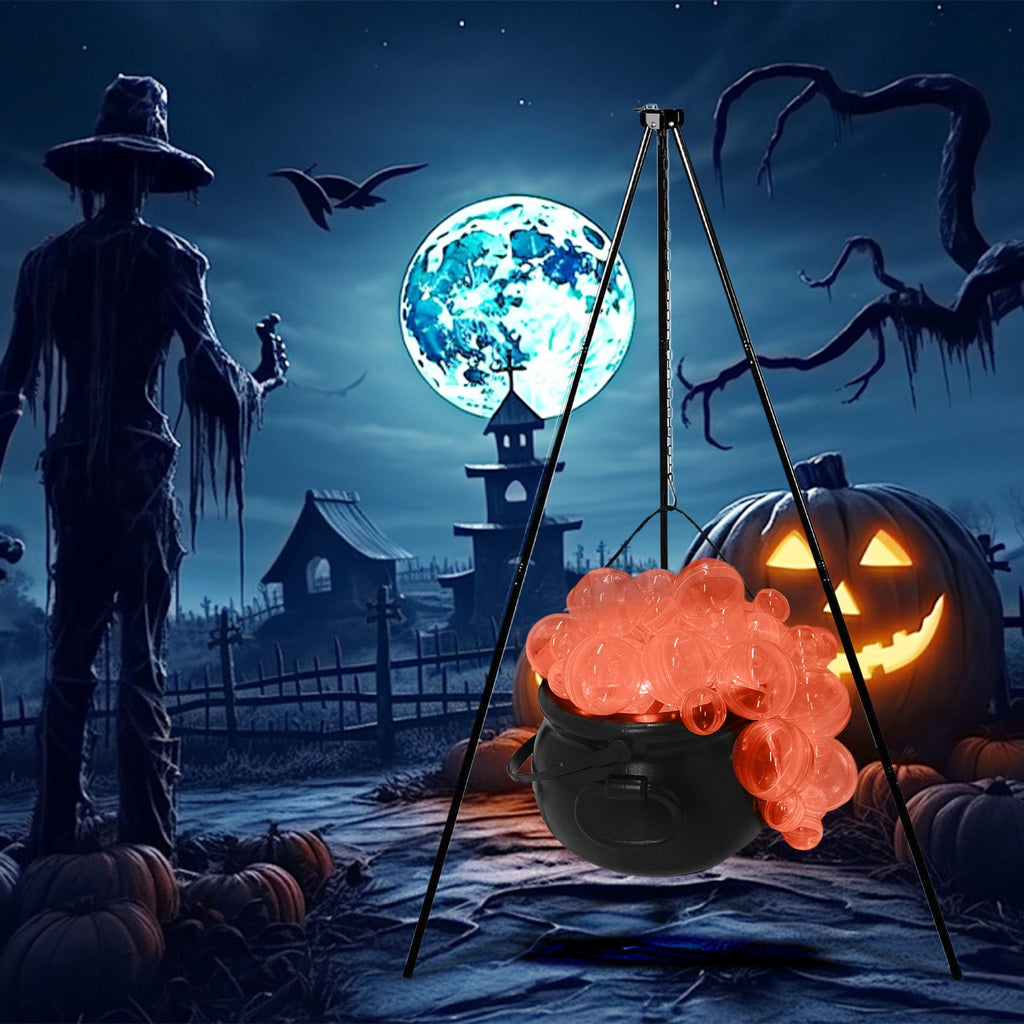 Muecwrye Halloween Decorations Outdoor, Halloween Clearance! Halloween Witches Cauldron with Lights, DIY Bubbling Cauldron Set Decor for Home Porch Outside, Halloween Party Supplies( Without Tripod)