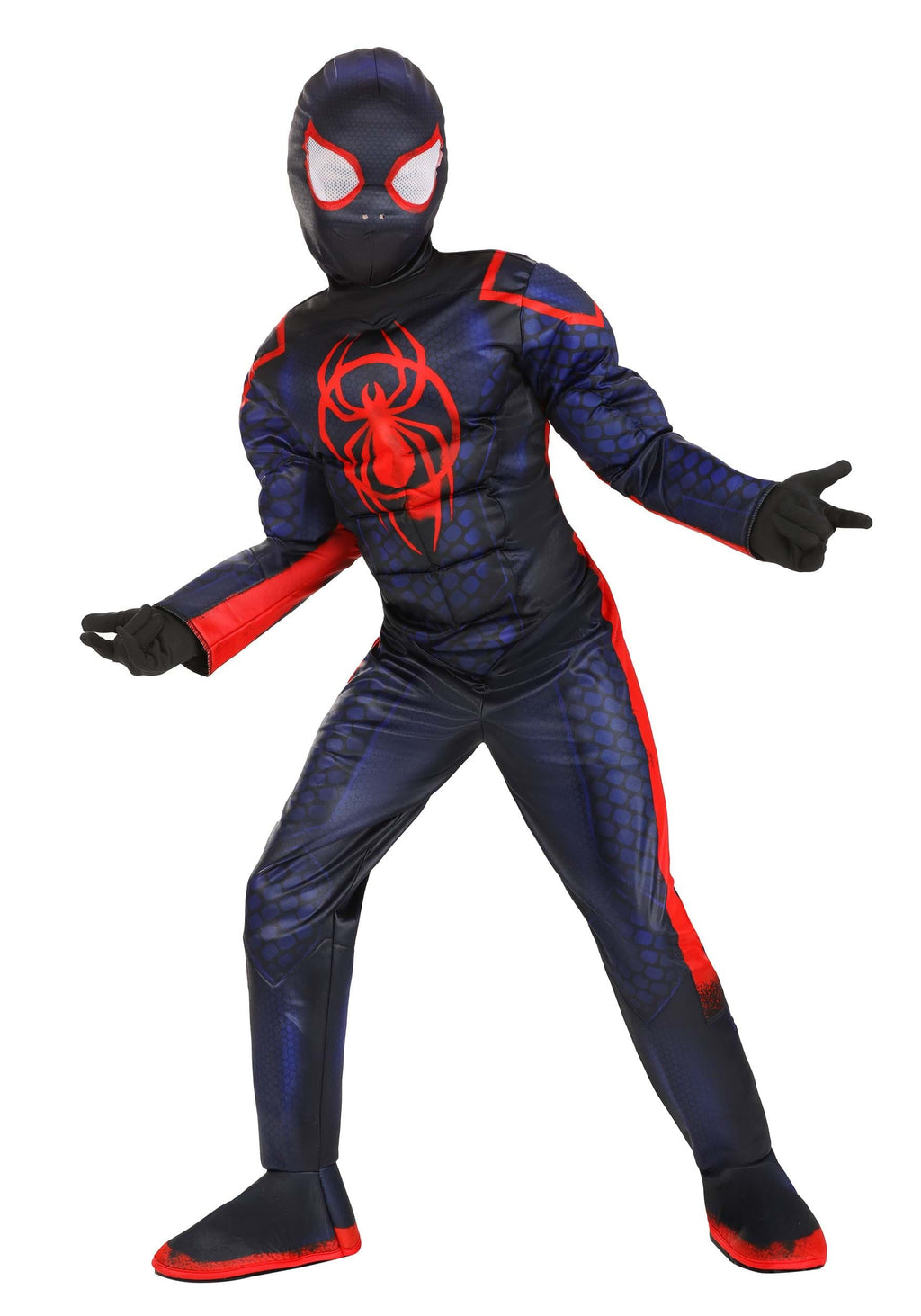 Boys' Marvel Miles Morales Spider-Man Qualux Costume by Jazwares - Size Medium