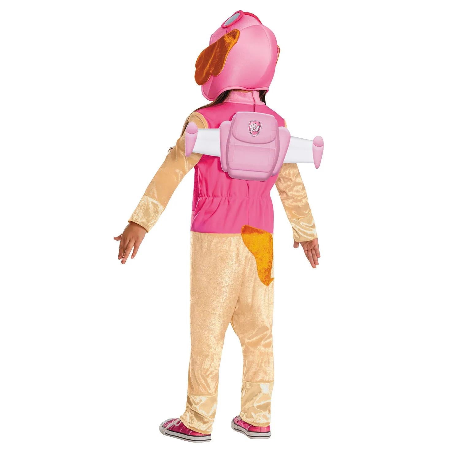 PAW Patrol Girls' Skye Classic Costume Jumpsuit - Pink Large 4-6X