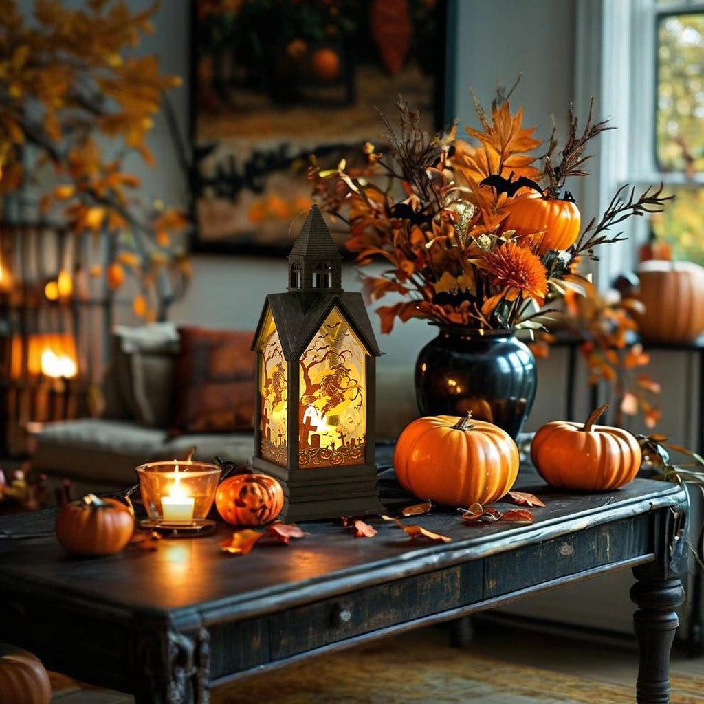 Halloween Decorations Indoor, 17'' Hanging Spooky Halloween Lanterns for Home Room Door Party Supplies