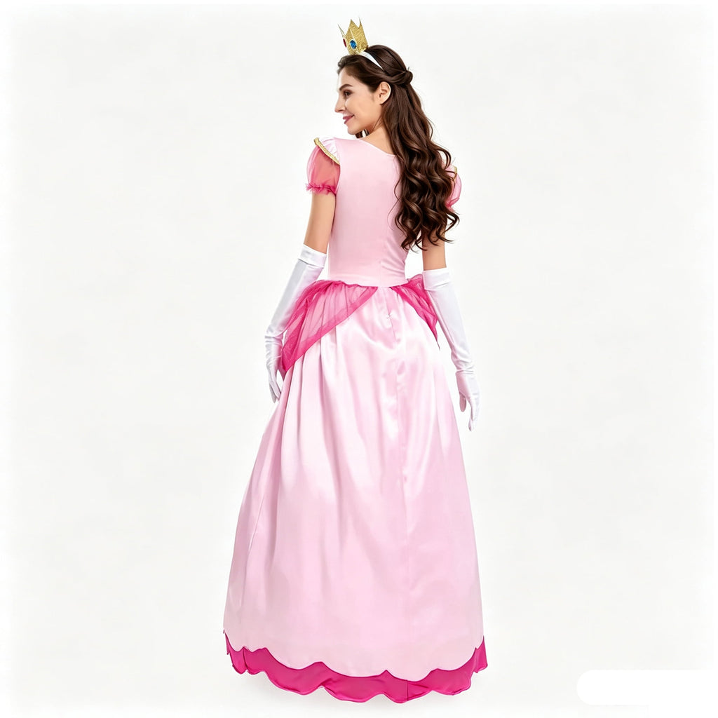 Adult Princess Peach Costume For Women Halloween Cosplay Dress
