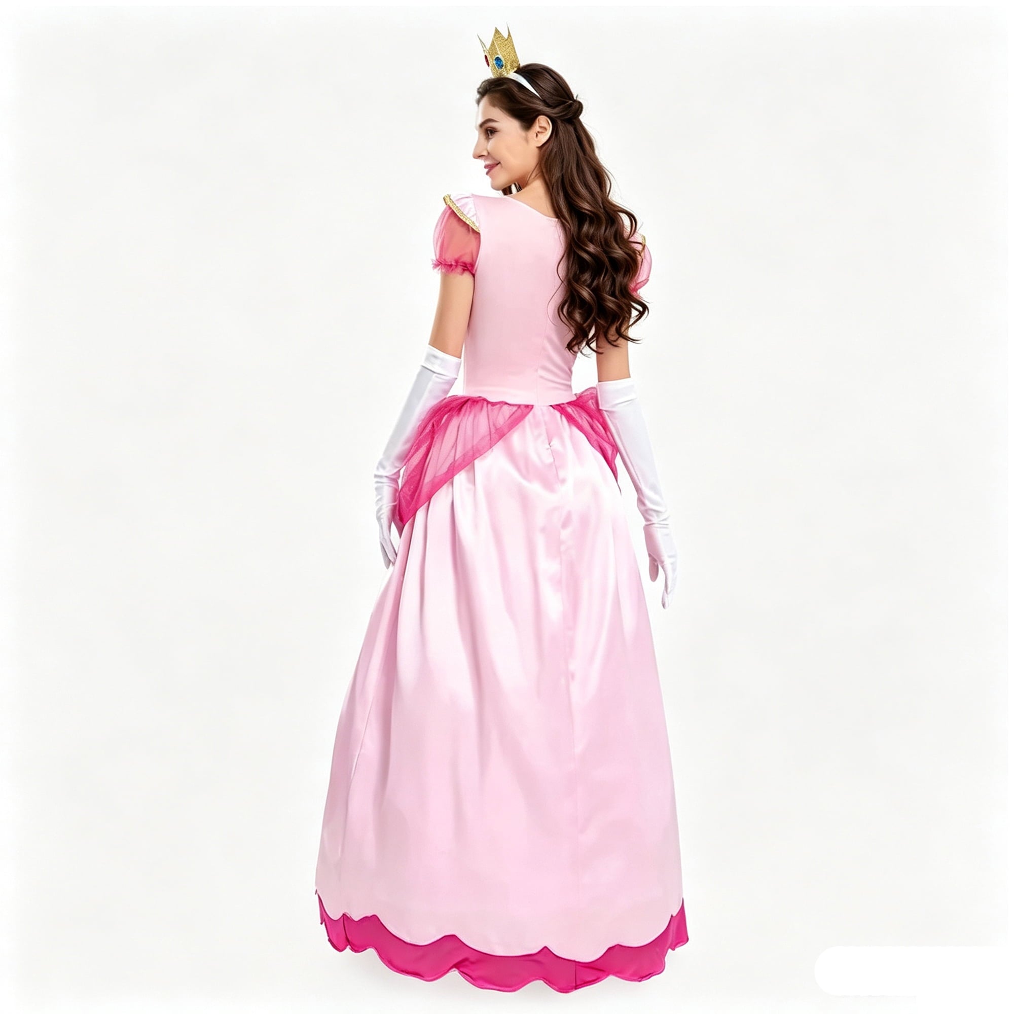 Adult Princess Peach Costume For Women Halloween Cosplay Dress