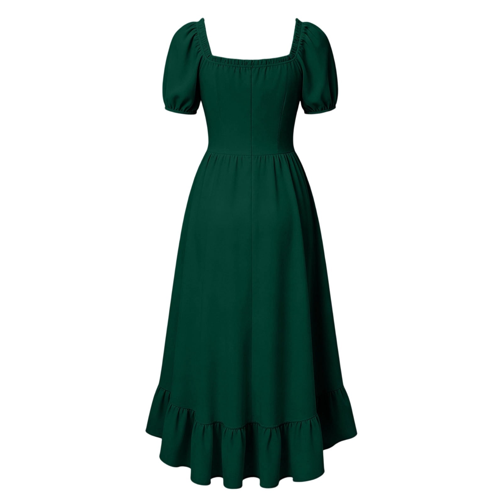 Gothic Dresses for Women Medieval Renaissance Halloween Costume Lace Up Corset High Low Ruffle Hem Square Neck Vintage Gown