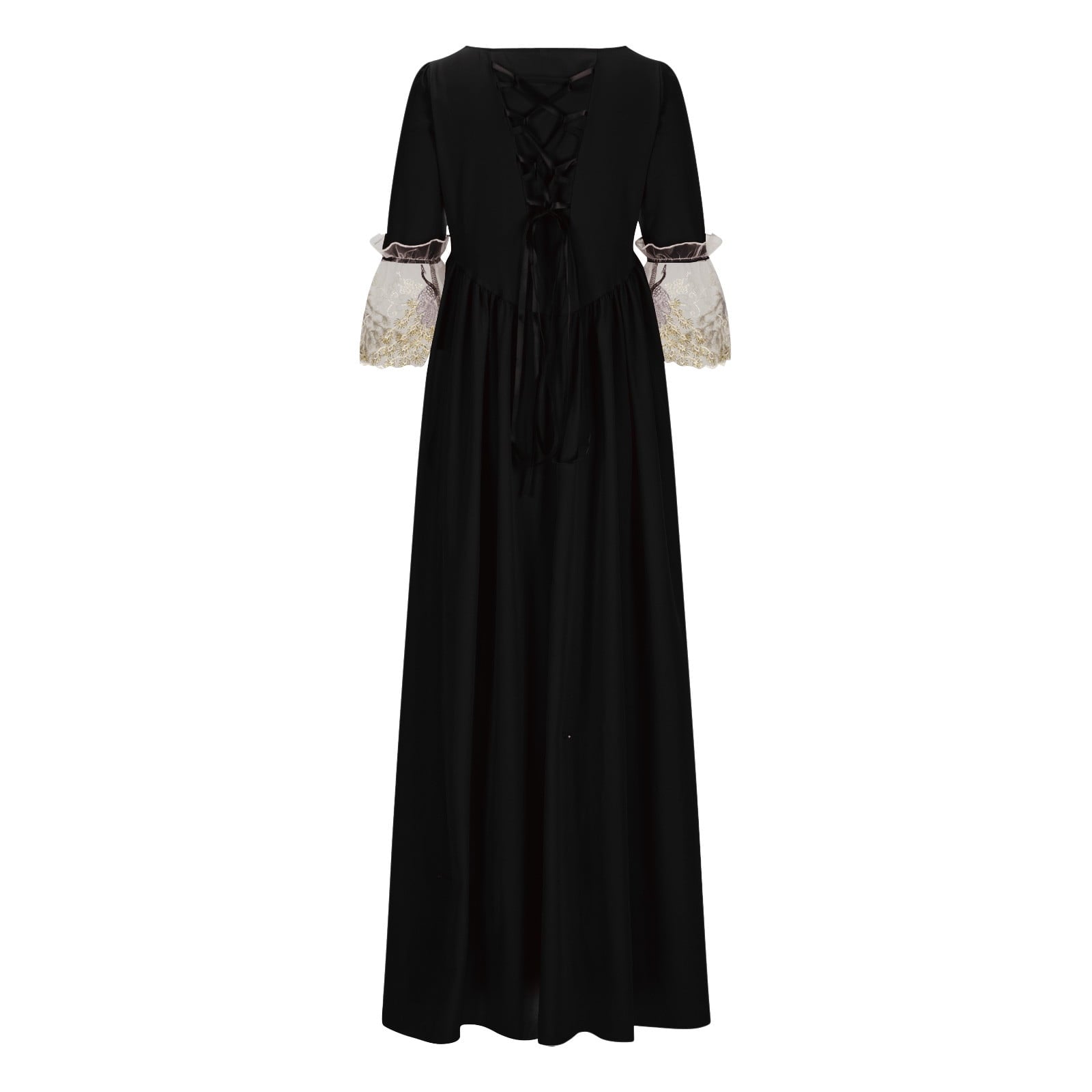 UPPADA Plus Size Victorian Dress for Women Lace Up Flare Sleeve Ball Gown with Corset Evening Party Maxi Gowns Vintage Cocktail Dress Wedding Dresses Early