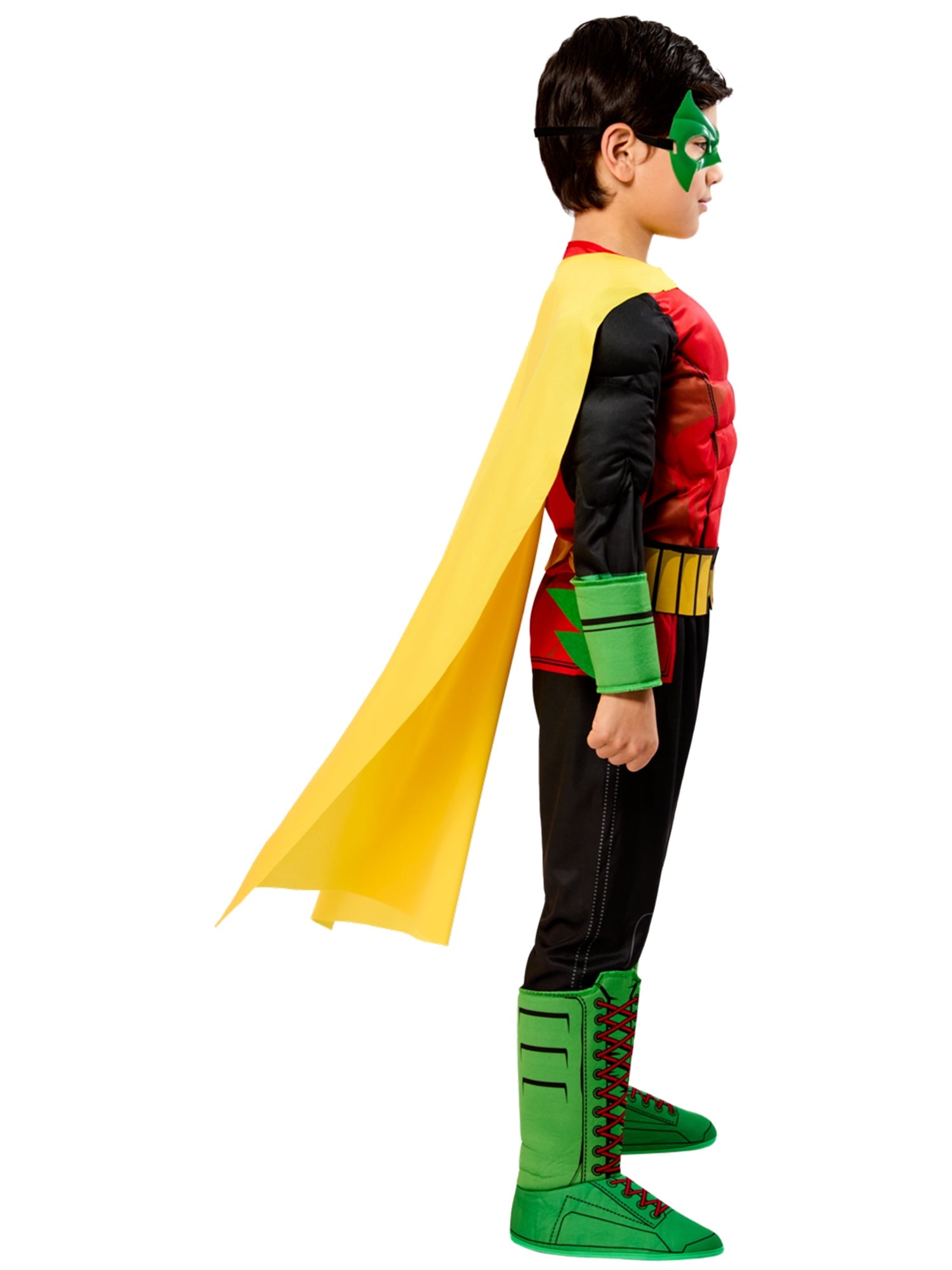 DC Super Heroes Robin Muscle Chest Costume for Kids by Rubies, Boys Small
