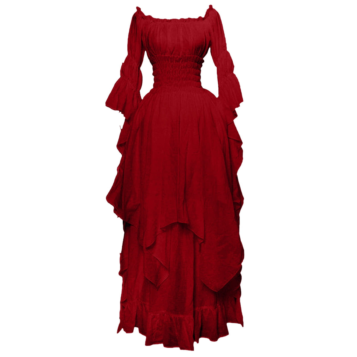 LYXSSBYX Maxi Dresses for Women Women's Long Sleeve Neck Dress Floor Length Cosplay Dress Plus Size Dress