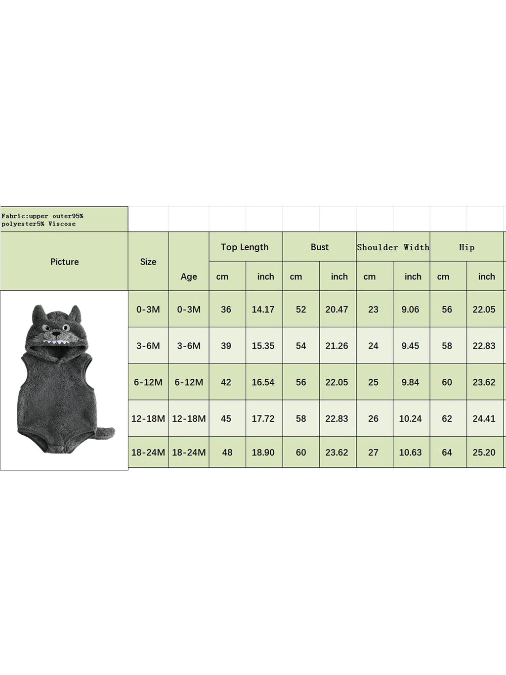 RUINIXCW Newborn Baby Boy Halloween Wolf Costume Kids Infant Animal Cosplay Outfit Toddler Fall Winter Clothes Warm Fleece Hooded Sleeveless Romper
