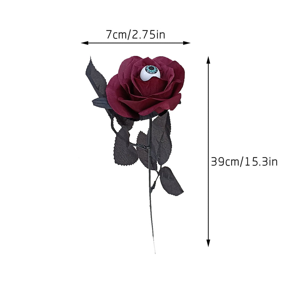 Feltree Halloween Decorations 10 Pieces Faux Rose With Eyeballs Halloween Faux Eyeball Flowers Faux Gothic Rose Bushes For Halloween Party Home Decorations
